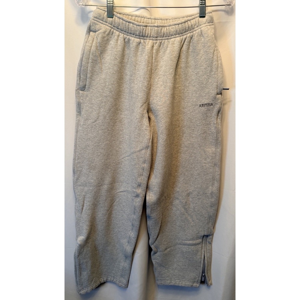Aritzia Size XXS Sweatfleece Mega Fit Cozy Fleece  Sweatpants Gray Wide Leg
